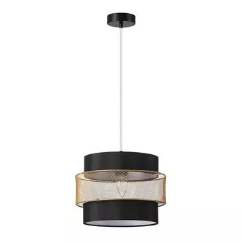 светильник подвесной LUMION Moderni Е27 1х60Вт металл текстиль черный золотой