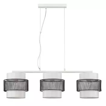 светильник подвесной LUMION Moderni Е27 3х60Вт металл текстиль белый черный