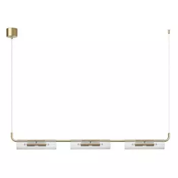 светильник подвесной LUMION Suspentioni G9 6х20Вт металл стекло золотой