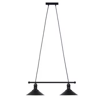 светильник подвесной Powerlight Retro 2 х Е27 х 40 Вт, черный