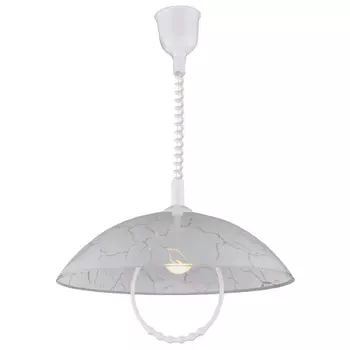 светильник подвесной РОССВЕТ Чарлстон 1х60Вт Е27 белый мрамор