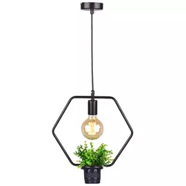 светильник подвесной РОССВЕТ Геометрия 1х60Вт Е27 металл черный