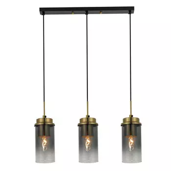 светильник подвесной SCHAFFNER Milizia Е14 40Вт стекло металл чёрный