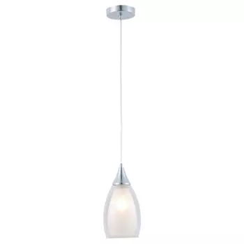 светильник подвесной SCHAFFNER Nardo 1xE14 40Вт стекло металл хром