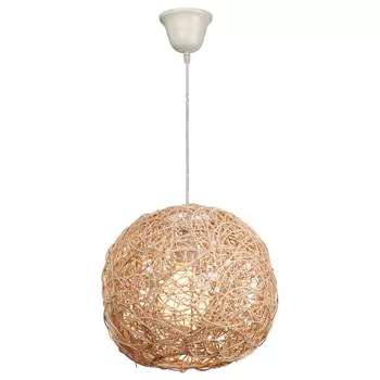 светильник подвесной VITALUCE Beige 1x60Вт E27 ротанг бежевая