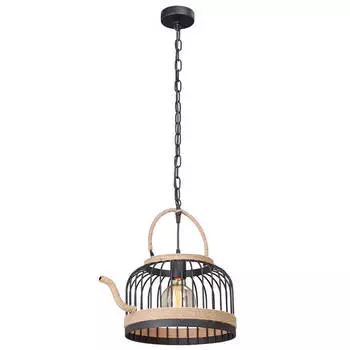 светильник подвесной VITALUCE Kettle 1х60Вт Е27 металл черный