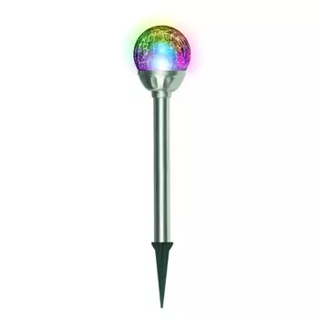 светильник садовый на солнечной батарее UNIEL Bellatrix 5Вт IP44 серебро