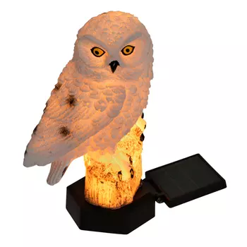 светильник садовый UNIEL Полярная Сова на солнечной батарее 5Вт серая