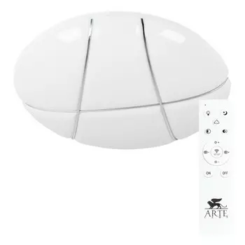 светильник светодиодный настенно-потолочный ARTE LAMP Biscotti 1x72Вт LED 2700/7000К акрил белый серебро