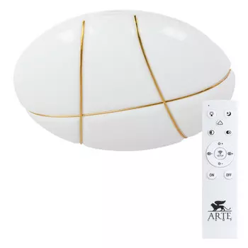 светильник светодиодный настенно-потолочный ARTE LAMP Biscotti 1x72Вт LED 2700/7000К акрил белый золото