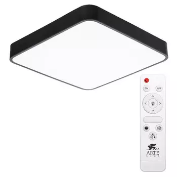 светильник светодиодный настенно-потолочный ARTE LAMP Scena 1x55Вт LED 2700/4500К металл квадрат черный