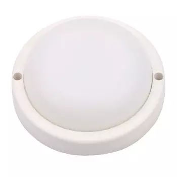 светильник светодиодный влагозащищенный DE FRAN Жета 8Вт 4000К IP54 белый пластик круг