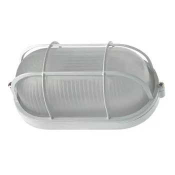 светильник термо 60Вт Е27 IP54 овал с решеткой белый