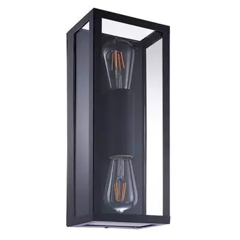 светильник уличный настенный ARTE LAMP Belfast E27 2х60Вт металл чёрный