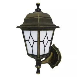 светильник уличный настенный DUWI Riga бра вверх/вниз 380мм 60W черное золото