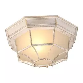 светильник уличный настенный Pegasus 1х60Вт E27 230В алюминий белый+золото круг