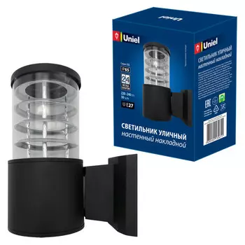 светильник уличный настенный UNIEL E27 1х60Вт IP65 черный