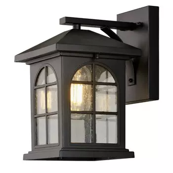 светильник уличный настенный VOLTEGA Domi E27 1х40Вт резной черный