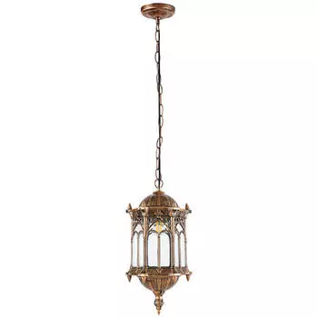 светильник уличный подвесной DE FRAN Дублин 160мм Е27 60Вт IP44 черненное золото