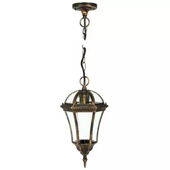 светильник уличный подвесной De Fran Дворянский 1хЕ27 60Вт IP44 черненое золото