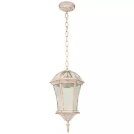 светильник уличный подвесной DE FRAN Дворянский Е27 60Вт IP44 белый с золотом