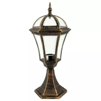 светильник уличный столбик DE FRAN Дворянский Е27 60Вт IP44 черненое золото