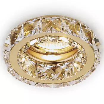 светильник встраиваемый AMBRELLA Crystal Spot MR16 золото/прозрачный хрусталь