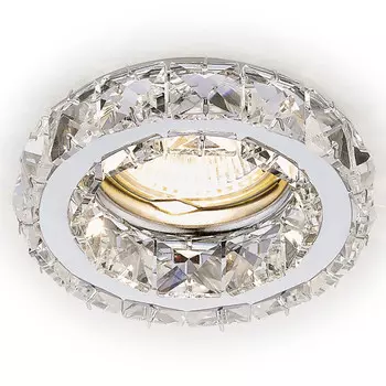 светильник встраиваемый AMBRELLA Crystal Spot MR16 хром/прозрачный хрусталь