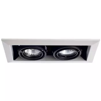 светильник встраиваемый ART LAMP Cardani piccolo 2х50Вт GU10 металл белый