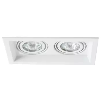светильник встраиваемый ARTE LAMP Canis 2x50Вт GU10 алюминий белый