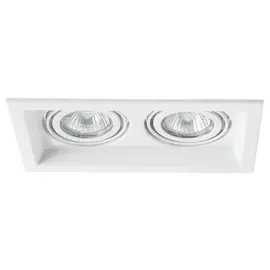 светильник встраиваемый ARTE LAMP Canis 2x50Вт GU10 алюминий белый