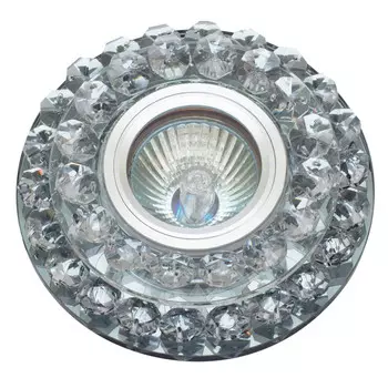 светильник встраиваемый DE FRAN Axel GU5.3 хром+кристалл