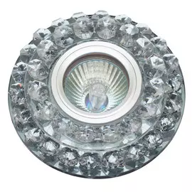 светильник встраиваемый DE FRAN Axel GU5.3 хром+кристалл