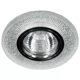 светильник встраиваемый DE FRAN Crystalline MR16 4000К зеркальный прозрачный