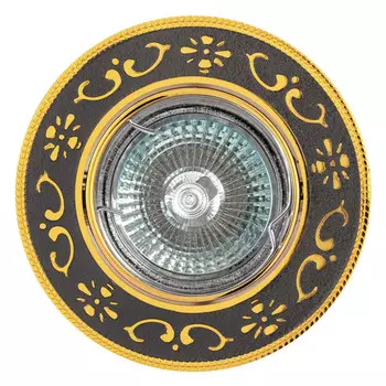 светильник встраиваемый DE FRAN Классика MR16 графит+золото