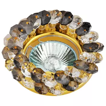 светильник встраиваемый DE FRAN Селена GU5.3 золото+дымчатый