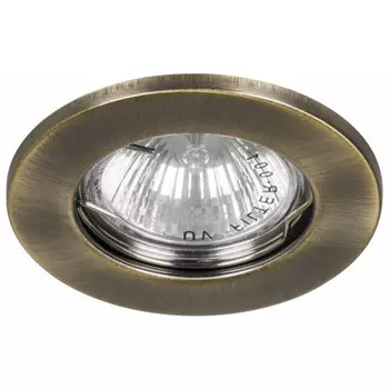 светильник встраиваемый FERON Basic metal GU5.3 античное золото