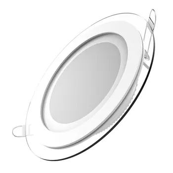 светильник встраиваемый GAUSS Glass 12Вт LED 900Лм 3000K круг с дек стеклом белый