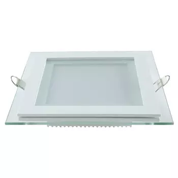 светильник встраиваемый GAUSS Glass LED 6Вт 490Лм 4000K IP20 квадрат с дек.стеклом белый