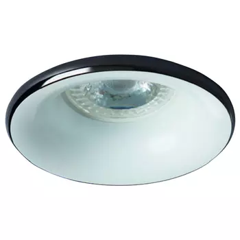 светильник встраиваемый KANLUX Elnis для ламп GU5.3/GU10 черно-белый плоский