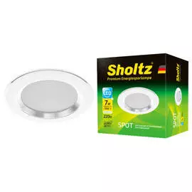 светильник встраиваемый SHOLTZ Alchiba 7Вт LED 560Лм 4200К 100мм хром