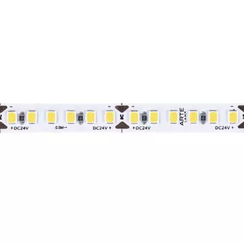светодиодная лента ART LAMP Tape LED 24В 9,6Вт 3000К 5м металл белый