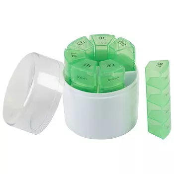 таблетница ECOS Цилиндр 28 секций 8х8х10см пластик