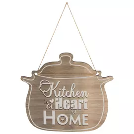 табличка KITCHEN IS A HEART OF HOME 220х6х200мм дерево/картон