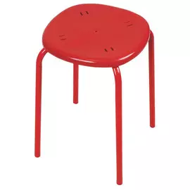 табурет 310х310х465мм красный пластик/металл