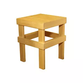 табурет, 380х380х480 мм, прямые ноги, осина, высший сорт