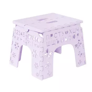табурет детский Алфавит складной пластик зеленый