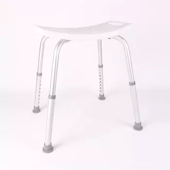табурет для ванной VITARTA 50х45,5х38,5/56,5см алюминий пластик белый