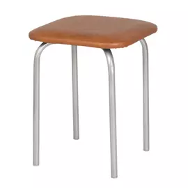 табурет ЭКОНОМ 360х360мм коричневый искусственная кожа/металл