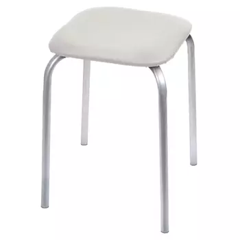 табурет Классика 3 320х320х460мм светло-серый искусственная кожа